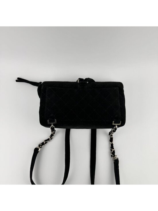Chanel CC Logo Quilted Sac Black 4 Vintage Backpack main image 7